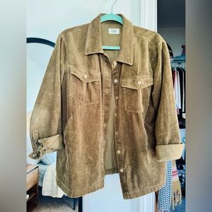 Marine Layer Jemma Corduroy Olive Green Utility Jacket XS GUC!